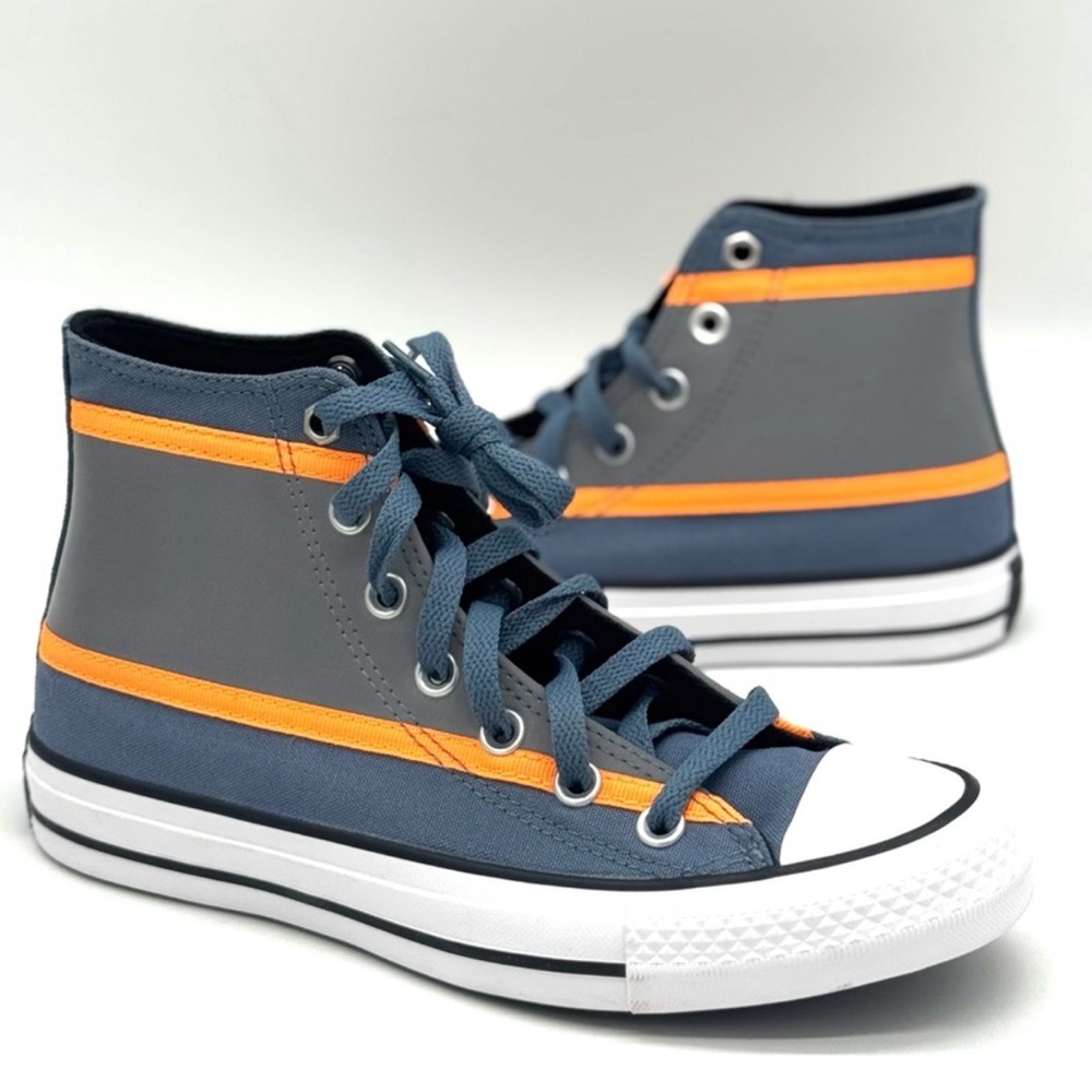 Women's Converse CTAS HI Shoes - LAKESIDE BLUE/FLASH ORANGE